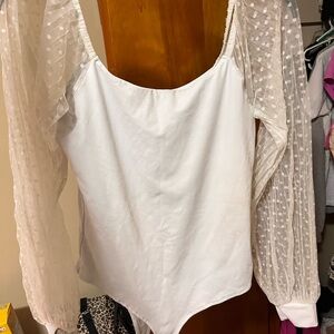 Elegant White and Cream Women's Top